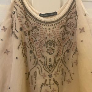 Satin, lace, and sequin tank top!!